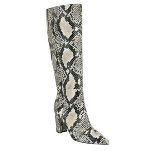 (W) Guess Snake Print Chunky Heel
